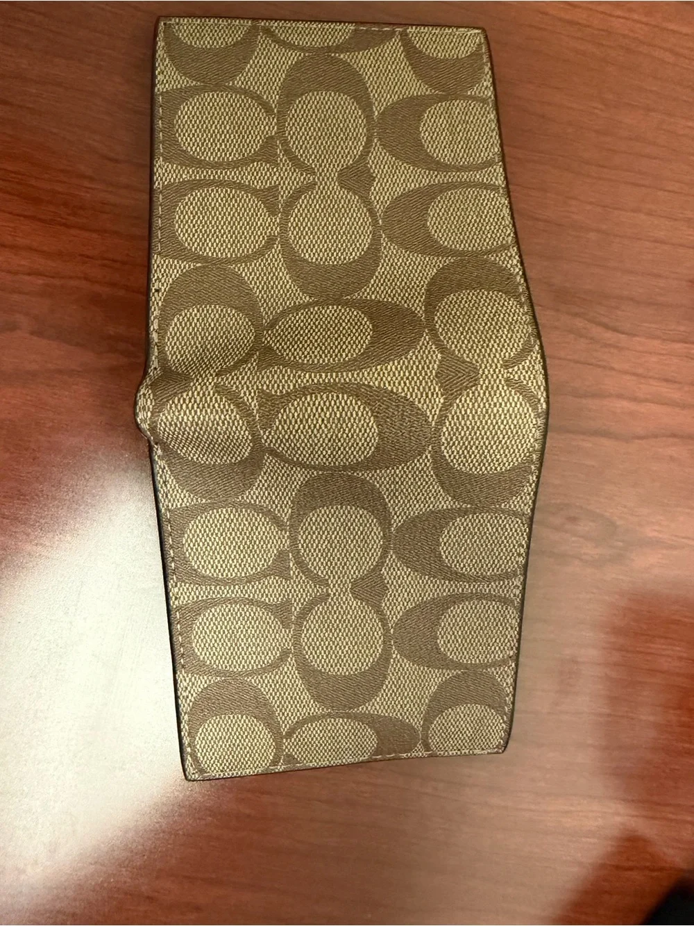 Coach Brown Signature Canvas Bifold Wallet